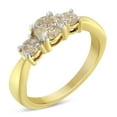 thumbnail image 4 of 10K Yellow Gold 1.00ct TDW Three Stone Diamond Band Ring (J-K, I2-I3), 4 of 8