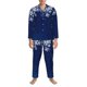 thumbnail image 3 of Balery Christmas Blue Pijama para Hombre de Dos Piezas con Manga Larga, Conjunto de Dormir y Descanso Suave con Bolsillos-Medium, 3 of 7