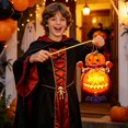 thumbnail image 4 of 1Pc Halloween Lighted Hanging Pumpkin Lantern, Pumpkin Halloween Wall Decor for Home Party Indoor Outdoor (Pumpkin), 4 of 7