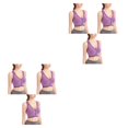 thumbnail image 1 of Qarigey 3 pack/lot Support Bra - Transpirable para máxima comodidad Cómodo sujetador sin costuras de nailon Top Fitness Sports Bra púrpura M púrpura METRO 2Conjunto, 1 of 6