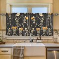 thumbnail image 2 of Yayeee Kitchen Curtains Set of 2 Light Filtering 57"x24" Over Sink Window Panels, Halloween Dancing, 2 of 7