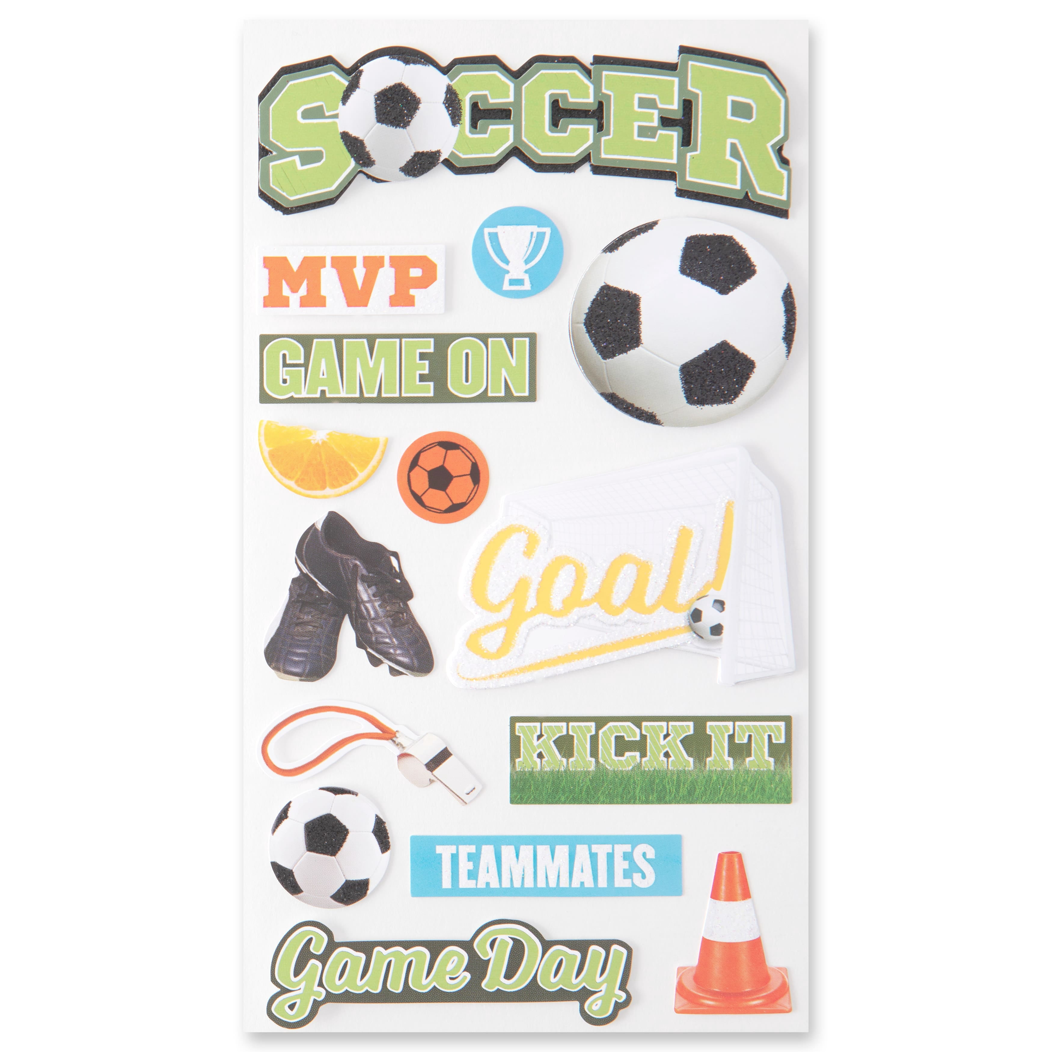 Recollections Soccer Stickers, 12 Pack
