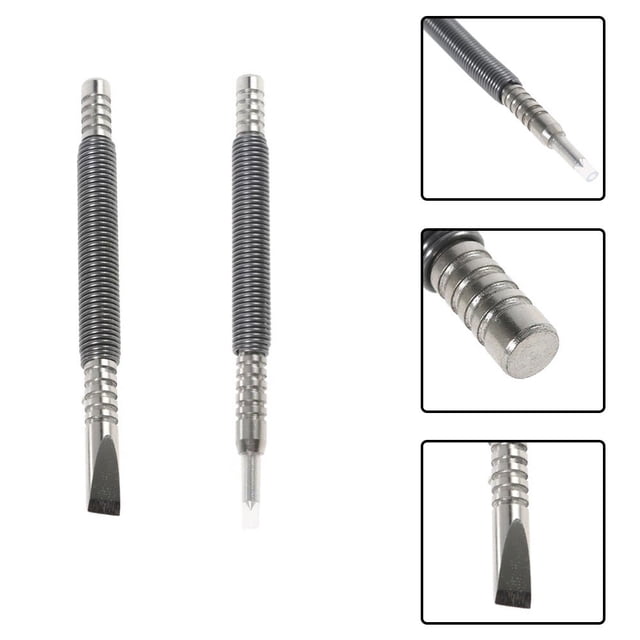 2Pcs Hammerless Hammer Punch Spring Tool Hammerless Nail Set Center Holes Punch Spring Loaded Marking Metal 1/8Inch 5/16Inch