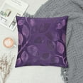 thumbnail image 2 of WERPE  Throw Pillow Covers Cases for Couch Sofa Home Decor Shining &amp; Dull Contrast Vibrant Growing Leaves Deep Purple, 2 of 5