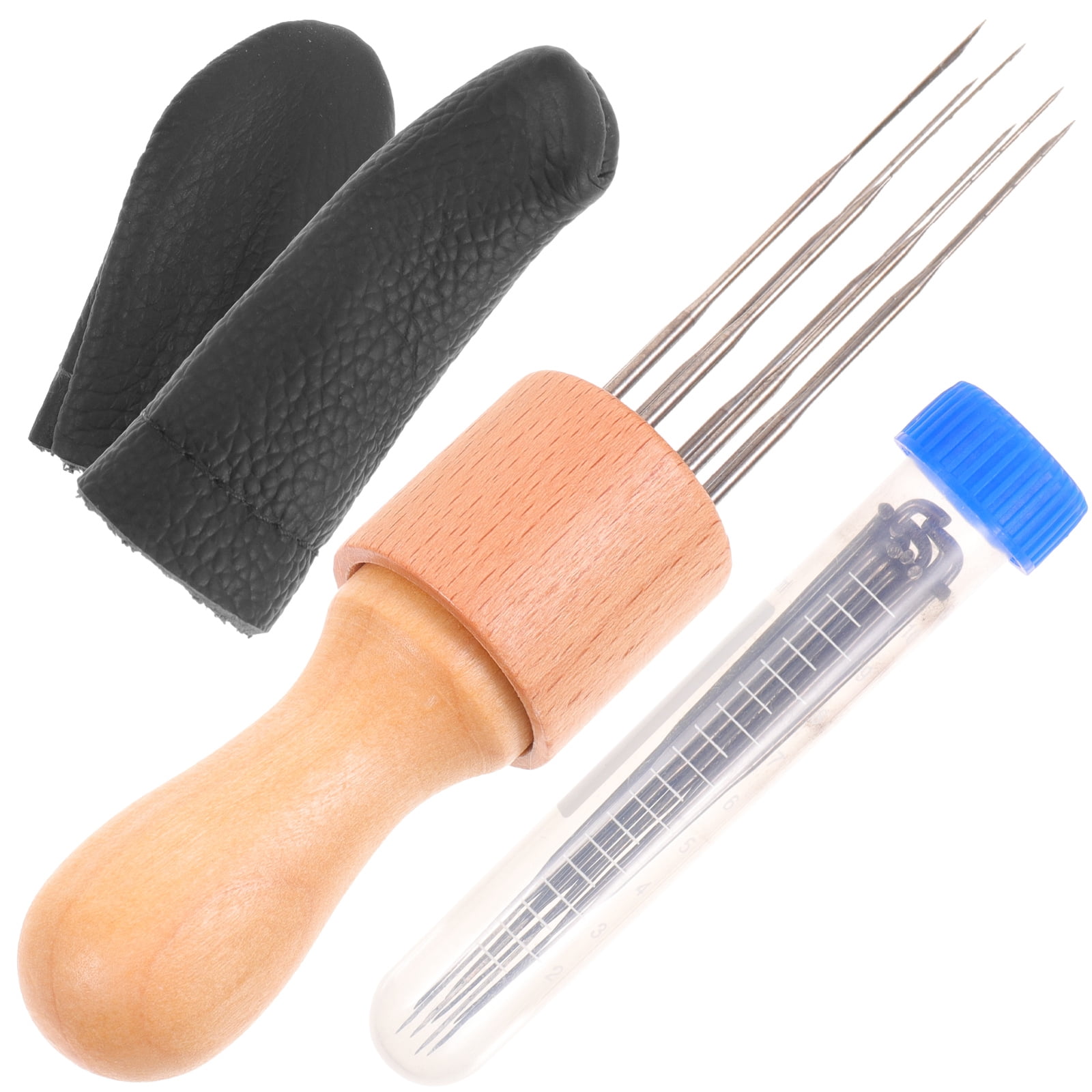 HEALEEP Punch Needle Kit 4-Piece Set for Kids and Adults, Multi Wood Handle Felting Tool for Starters, Friends, and Family Crafting