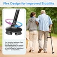 thumbnail image 5 of Bastón para caminar para hombres y mujeres con alarma, luz LED y mango plegable, plegable, ajustable, ligero y autoportante para personas mayores y adultos., 5 of 5