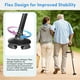 thumbnail image 5 of Bastón para caminar para hombres y mujeres con alarma, luz LED y mango plegable, plegable, ajustable, ligero y autoportante para personas mayores y adultos., 5 of 5