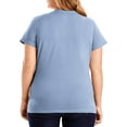thumbnail image 3 of Hanes Womens Nano-T V-Neck T-Shirt, 2XL, Light Blue, 3 of 4