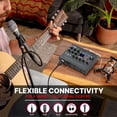 thumbnail image 5 of Pyle Interfaz de audio USB profesional con micrófono/línea, guitarra, entradas estéreo auxiliar y RCA, salidas de teléfono/estéreo/monitor, ideal para reproducción y grabación en computadora, 24 efect, 5 of 5