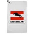 thumbnail image 1 of Austria Olympic - Equestrian - Flag - Silhouette Golf Towel with Carabiner Clip, 1 of 5