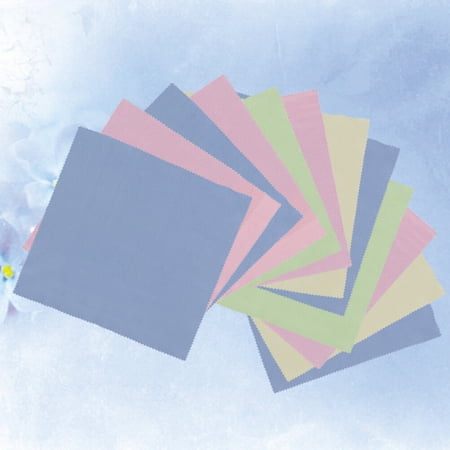Milisten 12Pcs Cleaning Microfiber Cloth for Eyeglasses Lens Screen Lint Free Soft Assorted Color