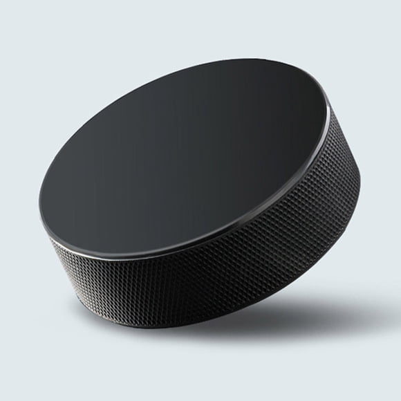 BESTYASH Lot de 4 Mini Balles de Hockey en Caoutchouc Noires Rondes pour Étang Patinoire de Hockey Débutants