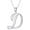 Letter D, variant on SISGEM Initial Necklaces 26 Capital Letter Necklaces S925 Sterling Silver Letter Pendant Initial Necklace for Women