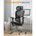 thumbnail image 6 of Doubleslee Ergonomic Office Chair, High Back Mesh Office Chairs with Adjustable Headrest, Lumbar Support, 3D Armrest and Footrest, 6 of 8