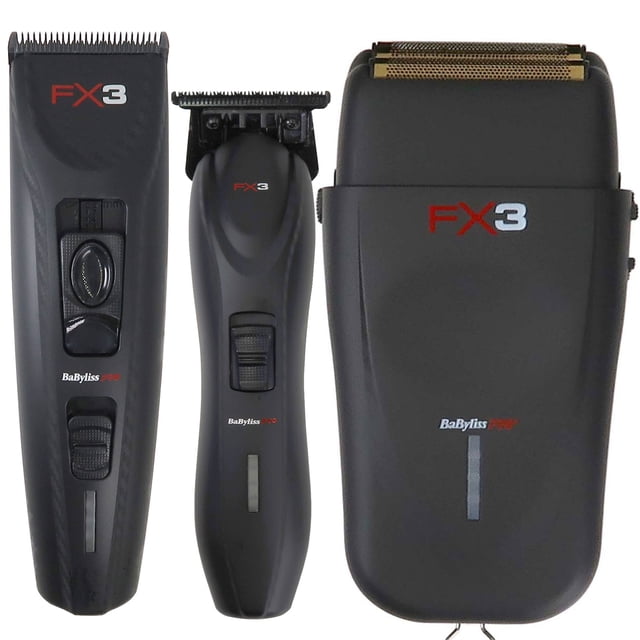 Afeitadora de aluminio Clipper + Recortadora BaByliss Pro Cordless FX3