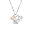 thumbnail image 2 of Delight Jewelry Two-tone Westie Silhouette Heart Let Things Go Fall Zoey Charm Necklace, 28", 2 of 4