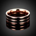 thumbnail image 4 of QQTDFG Stainless Steel Band Wedding Ring Rose Gold Plated Mens Unisex B447-7, 4 of 7