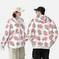 thumbnail image 6 of Balery Strawberry Men's Women's UPF 50+ Sun Protection Lightweight Hoodie Performance Long Sleeve Shirt for Fishing Running-XX-Large, 6 of 9