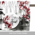 thumbnail image 6 of Red Plum Blossom Valance Curtain Mountain Water Ink Painting Spring Window Valances Rod Pocket Short Curtains Window Treatments for Kitchen Bedroom Bathroom Laundry 42" x 12", 6 of 9