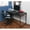 Black, variant on JJS Small Computer Desk Simple Style Writing Desk for Small Spaces 48 Inch Home Office Modern Student Study Laptop Writing Table with Storage Bag USB Hub, White/Blue