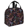 thumbnail image 2 of Fotbe Humming Bird And Tropical Flowers Bolsa Térmica con Estampado y Forro de Aluminio Grueso Bolsa de Almuerzo con Bolsillo Frontal para Hombres y Mujeres, Ideal para Trabajo, Escuela, 2 of 8