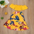thumbnail image 3 of Kiapeise Toddler Girl Off Shoulder Tube Top Shirt +Flare Londress Outfits, 3 of 8