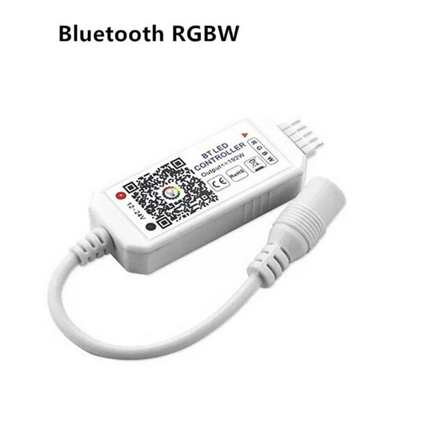 Cateissary DC5V/12V/24V Controlador WiFi inalámbrico Bluetooth RGB/RGBW Controlador LED IR RF Controles remotos Mini RGBW Bluetooth