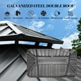 thumbnail image 6 of Howsvn 12 x 16 ft. Patio Cedar Wood Gazebo, Outdoor Double Roof Hardtop Wooden Gazebos with Curtains and Netting for Backyard, Deck, 6 of 11