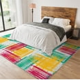 thumbnail image 6 of Abstract Colorful Rug, Green Yellow Red Area Rug, Upholstery Carpet With Non-Slip Backing, Soft Washable Rug For Living Room Kids Boys Girls Bedroom Study Room, 6 of 7