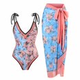 thumbnail image 1 of Maillot de Bain une Pièce Bikini Lacé Jupe Longue en Chiffon Ensemble Deux Pièces, 1 of 5