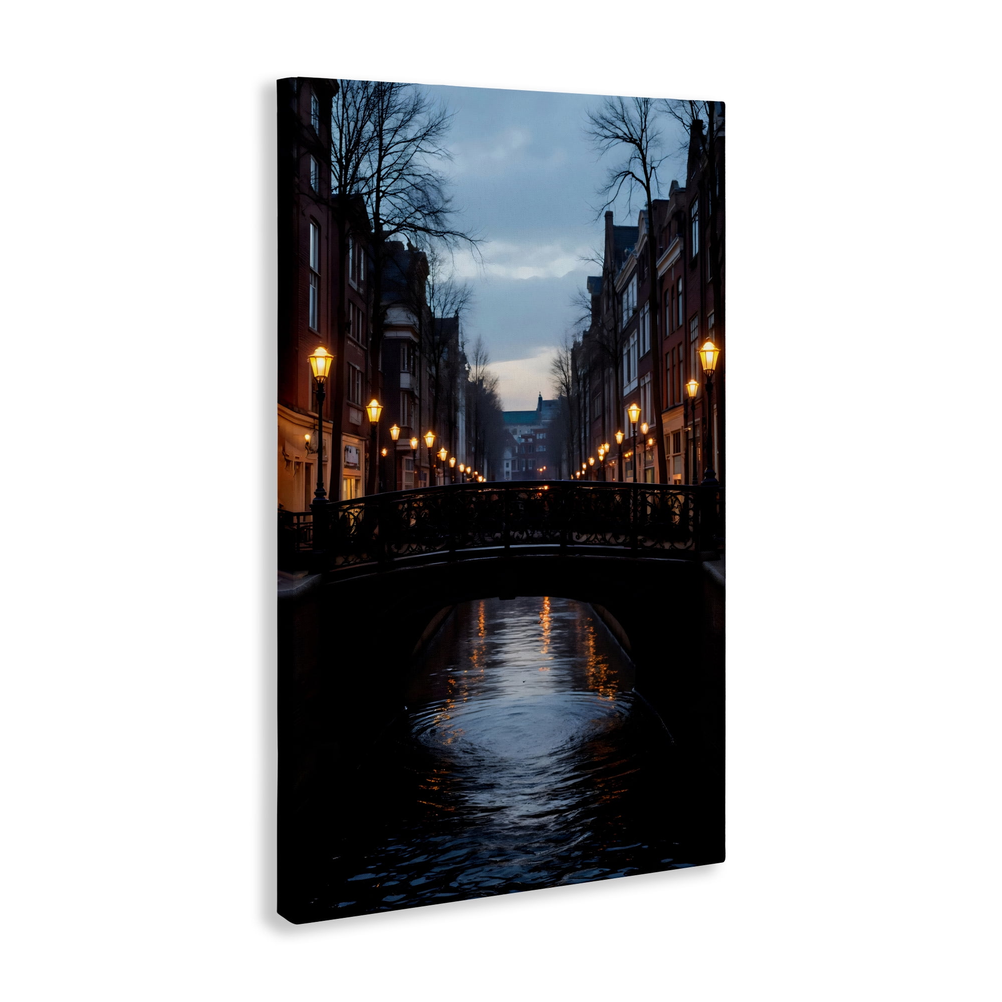 Stupell Industries Lantern Light over Quiet Canal Canvas Wall Art, design by Creative Studio
