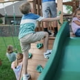 thumbnail image 4 of Backyard Discovery Lightning Ridge Cedar Wood Swing Set, Slide, Deck, Rock Wall, Sandbox, 4 of 12