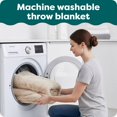 thumbnail image 5 of Waterproof Throw Blanket For Dogs & Indoor Cats  Washable - Shaggy Plush Calming Long Faux Fur Velvet Dog Taupe Medium, 5 of 9