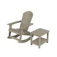 thumbnail image 2 of WestinTrends Tuscany 2-Piece HIPS Outdoor Rocking Adirondack Chair With Side Table, Weathered Gray, 2 of 5