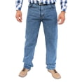 thumbnail image 1 of Pantalón de mezclilla rígida John Silver  Corte recto tipo vaquero Color azul barrido, 1 of 3