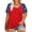 677-Raglan Star, variant on TIYOMI Women's Plus Size T-Shirts 3X 4th of July Summer Short Sleeve Tops Round Neck Shirts American Flag Star Pullover Red Raglan Casual T-Shirt Loose Fit Summer Tee 3XL 22W 24W