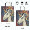 thumbnail image 2 of Wobogo Colorful Unicorns Travel Laundry Bag Dirty Clothes Organizer Top Handle Strap Design Suitable for Beach Camping Dormitory Bathrooms, 2 of 7
