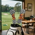 thumbnail image 4 of Yuyamidu Highland Cow Golf Club Covers Driver Headcover Hybrid Headcover Fairway Wood Head Covers Cow Print Sunflowers Golf Headcovers PU Leather Golf Headcovers for Clubs, 4 of 8
