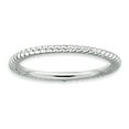 thumbnail image 1 of 925 Sterling Silver Torsadée Bague Empilable Fantaisie/, 1 of 8