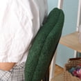 thumbnail image 2 of JJS Low Back Velvet Fabric Armless Home Office Computer Chair in Green, 2 of 8