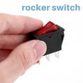 thumbnail image 5 of Interruptor de palanca Encendido Apagado brillante bipolar 28x10mm 250V 15A RED 3 Terminales, 5 of 5