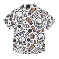 thumbnail image 2 of Dailycode Small Short Sleeve Button Down Shirts Halloween Candy Skull Star Casual Shirt 3-10 Years, 2 of 9