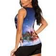 thumbnail image 3 of Lsque Lantern On Snow With Christmas Printed Workout Tank Tops for Women, Athletic Sports Tank Tops, Compression Sleeveless Dry Fit Shirts,Sleeveless Yoga Shirt-Small, 3 of 9