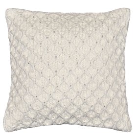 22 White Knitted Pillow Sweater Style Rectangular Pillow Cover