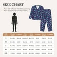 thumbnail image 4 of Fuzoiu Skull daisy Gradient Print Women's Long-Sleeved Pajama,Lounge Button Down Nightwear,Womens Notch Collar Pajama Set-XX-Large, 4 of 7
