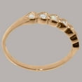 thumbnail image 4 of LBG British Made 10k Rose Gold Natural Diamond & Opal Womens Eternity Ring - 33 size options - Size 9.25, 4 of 9