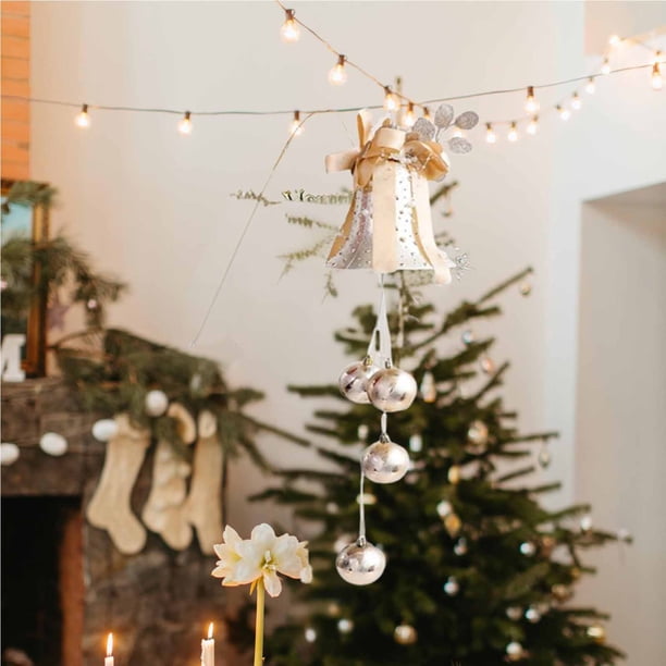 Puntoco Campanas navideñas decorativas colgantes para ambiente navideño, adornos para árboles de Navidad, campanas