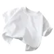 thumbnail image 5 of Camiseta de manga corta de algodón puro para niños, niñas, bebés, ropa de verano, nuevo estilo, camisetas para niños pequeños, 5 of 5