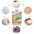 thumbnail image 4 of Clear Storage Jar 2.75x 4.13 Inches One Sizex2 Cotton Swabs Cans Translucent Plasticental Floss Cans Cotton Pads Cans Bathroom Canisters Sleeping Rainbow Cat, 4 of 7
