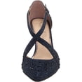 thumbnail image 2 of Jessica Simpson Accile Navy Rhinestone Stiletto Pointed Toe Ankle Strap Pumps (Navy, 5), 2 of 6